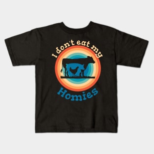 I dont eat my homies funny saying vegan vegan Kids T-Shirt